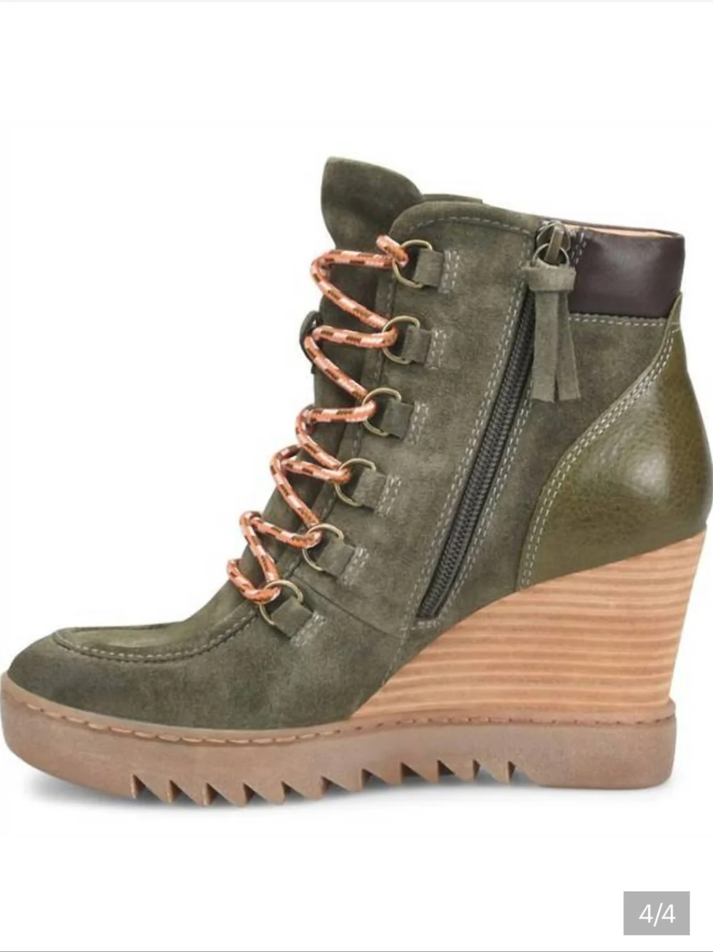 NEW SOFFT Underlyn Wedge Hiker Boot in Army Green